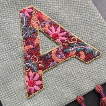 Hand Embroidered Letter Wall Hanging, 2 of 9