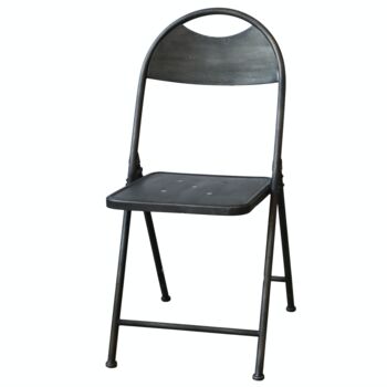 A Pair Of Factory Style Folding Chairs, 3 of 3