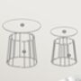 Set Of Two Modern Round Coffee Tables Steel Frame, thumbnail 6 of 8