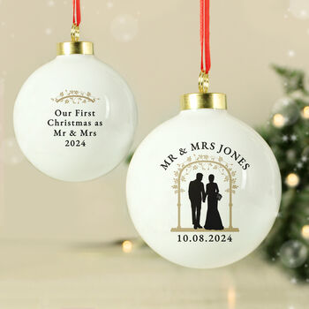 Mr And Mrs Christmas Bauble, 3 of 5