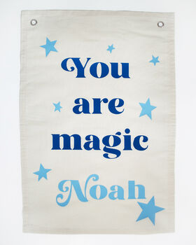 Personalised Fabric Name Banner Flag, 4 of 5
