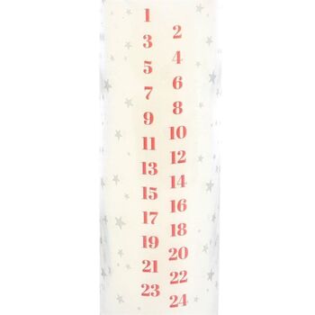 Vanilla Advent Tube Candle Red And White, 7 of 7