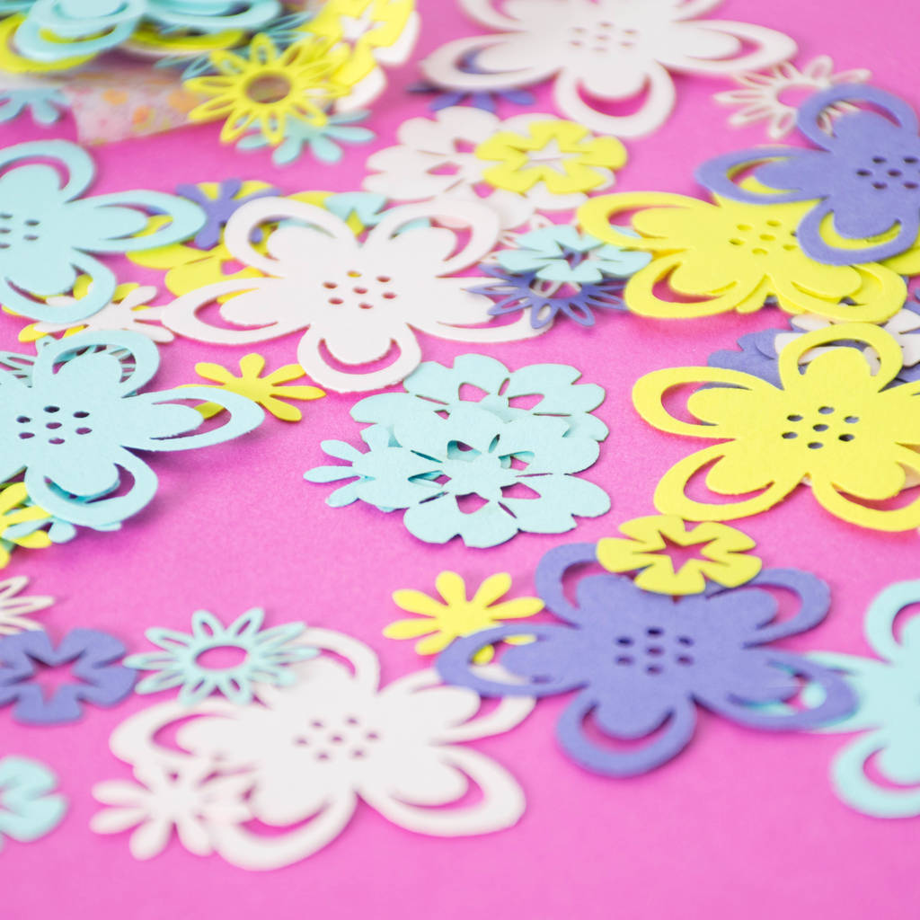 spring flower table confetti by rosie and the boys | notonthehighstreet.com