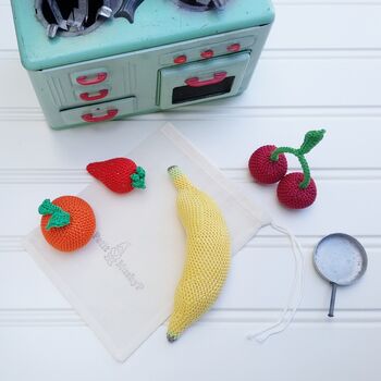 Crocheted Fruits Play Pretend Set, 4 of 8