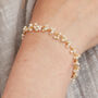 Seed Pearl Cluster Gold Plated Silver Bracelet, thumbnail 3 of 12