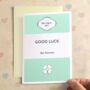 Personalised Good Luck Stripe Card, thumbnail 1 of 6
