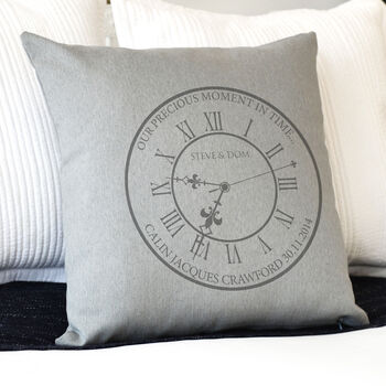 Personalised 'Our Precious Moment In Time' Cushion, 4 of 4
