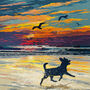 Chihuahua Limited Edition Beach Sunset Gift Print, thumbnail 7 of 8