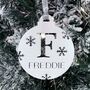 Personalised Name And Initial Christmas Bauble, thumbnail 10 of 12