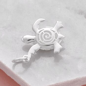 Turtle Solid Silver Charm, 3 of 9