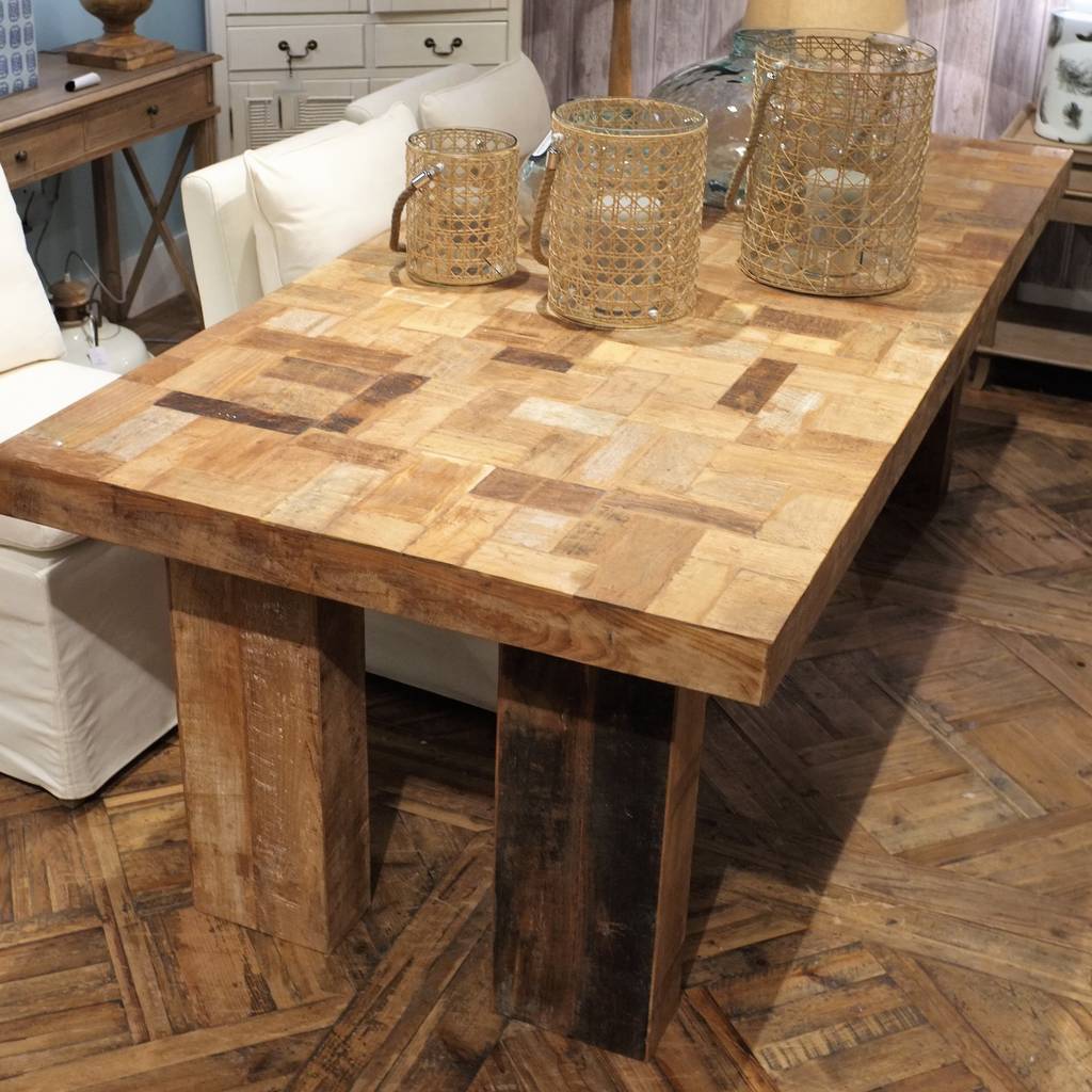 large reclaimed teak dining table by cambrewood | notonthehighstreet.com