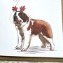Saint Bernard Christmas Card, thumbnail 3 of 3