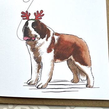 Saint Bernard Christmas Card, 3 of 3