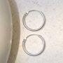 Sterling Silver 18mm Hoop Earrings, thumbnail 1 of 4