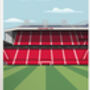 Manchester Utd Football Stadium Print Gift, thumbnail 2 of 9
