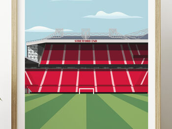 Manchester Utd Football Stadium Print Gift, 2 of 9
