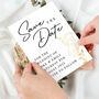 Personalised 'Save The Date' Invites Gold Floral Set Of 36, thumbnail 4 of 5