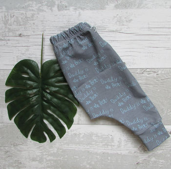 'Daddy Is The Best' Harem Baby And Toddler Leggings, 2 of 8