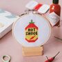 Hot Sauce Cross Stitch Kit, thumbnail 1 of 4