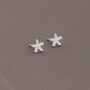 Gift Bag 21st Sterling Silver Crystal Flower Earrings, thumbnail 2 of 7