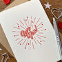 'Love You!' Starburst Letterpress Card, thumbnail 1 of 2