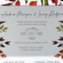 Autumn Floral Wedding Invitation, thumbnail 4 of 8