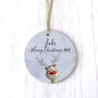 Reindeer Personalised Christmas Bauble, thumbnail 2 of 4