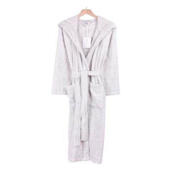 Hooded Nua Men's Heavyweight Cotton Dressing Gown, 3 of 5