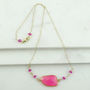 Pink Chalcedony And Pearl Necklace, thumbnail 2 of 4