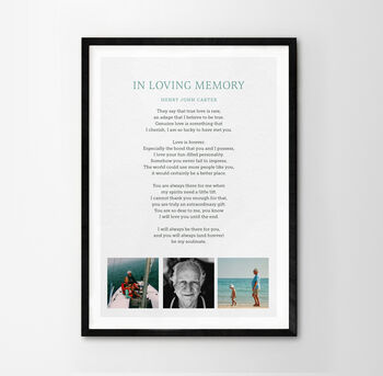 Use Your Own Anniversary Photos And Words Print, 7 of 8
