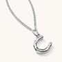 Horseshoe Necklace Silver Or 18ct Gold Plated Vermeil, thumbnail 2 of 5