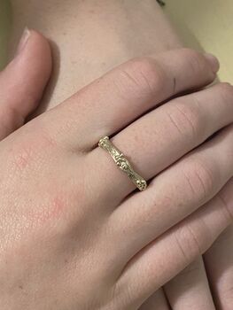 Woodland Berry Gold Wedding Ring, 4 of 4