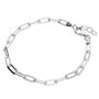 Dani Sterling Silver Paper Clip Chain Bracelet, thumbnail 1 of 2
