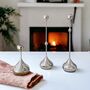 European Water Drop Silver Tone Candle Holders, thumbnail 4 of 9