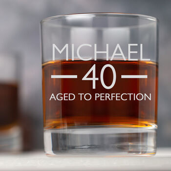 Personalised Birthday Aged Glass Tumbler, 5 of 8