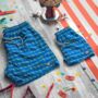 Father And Son Matching Wave Print Swim Shorts, thumbnail 2 of 8