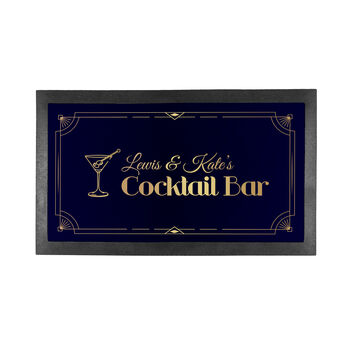 Personalised Stylish Cocktail Bar Mat, 4 of 5