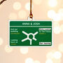 Personalised Road Sign Christmas Tree Decoration, thumbnail 4 of 5