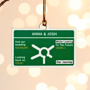 Personalised Road Sign Christmas Tree Decoration, 4 of 5