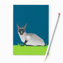 Siamese Cat A6 Recycled Paper Notebook, thumbnail 1 of 5