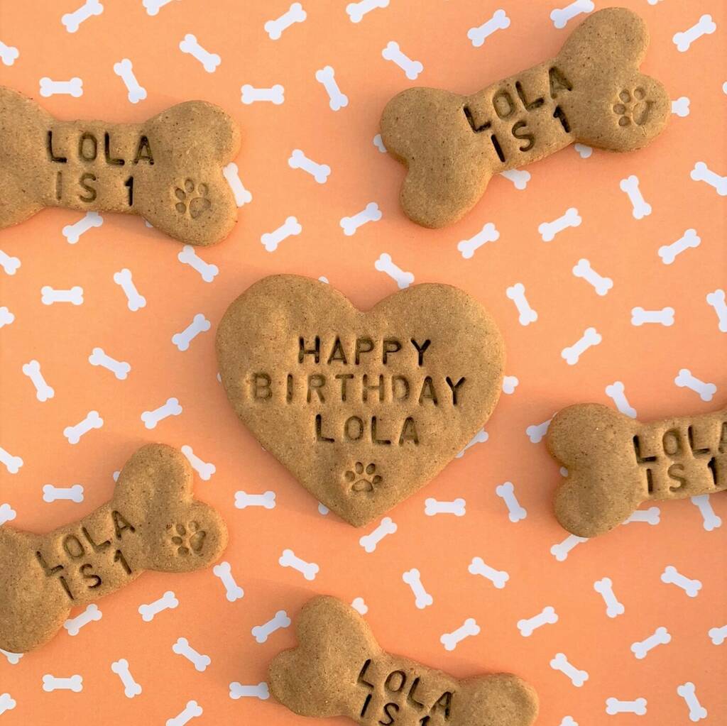 Personalised Dog Birthday Biscuits Gift Set By Afternoon