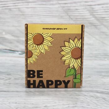Be Happy Sunflower Grow Pot Kit, 4 of 9