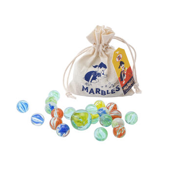 Colourful Glass Marbles With Gift Pouch | Three Years+, 3 of 3