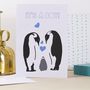 'It's A Boy' Penguin Announcement Card, thumbnail 2 of 2