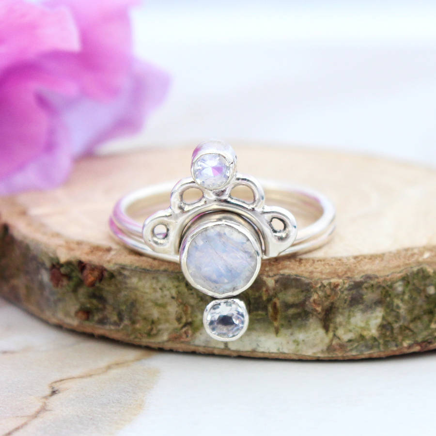 Fedor And Eetu Sterling Silver Bohemian Stack Rings By Amelia May