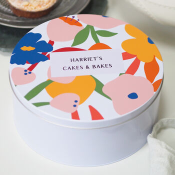 Personalised Floral Cake Tin, 2 of 2