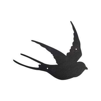 Metal Swallow Bird Wall Art Decoration Outdoor Garden, 3 of 4