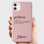 Personalised Girl Boss Phone Case, thumbnail 1 of 6