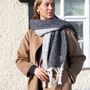 Personalised Charcoal Two Tone Winter Scarf, thumbnail 2 of 4