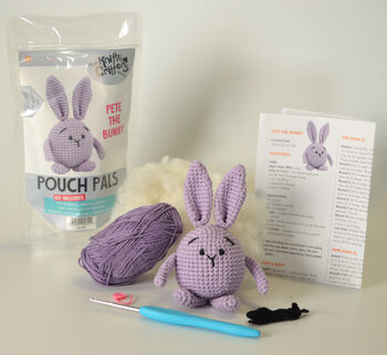 Pouch Pals Pete The Bunny Crochet Kit, 4 of 4